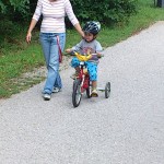 Radfahren in Begleitung von Mama in Podersdorf am See